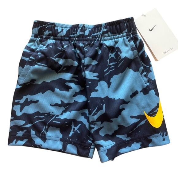 Nike Other - Nike Blue Camo Dri-FIT Mesh Boys Shorts Size 2T NWT